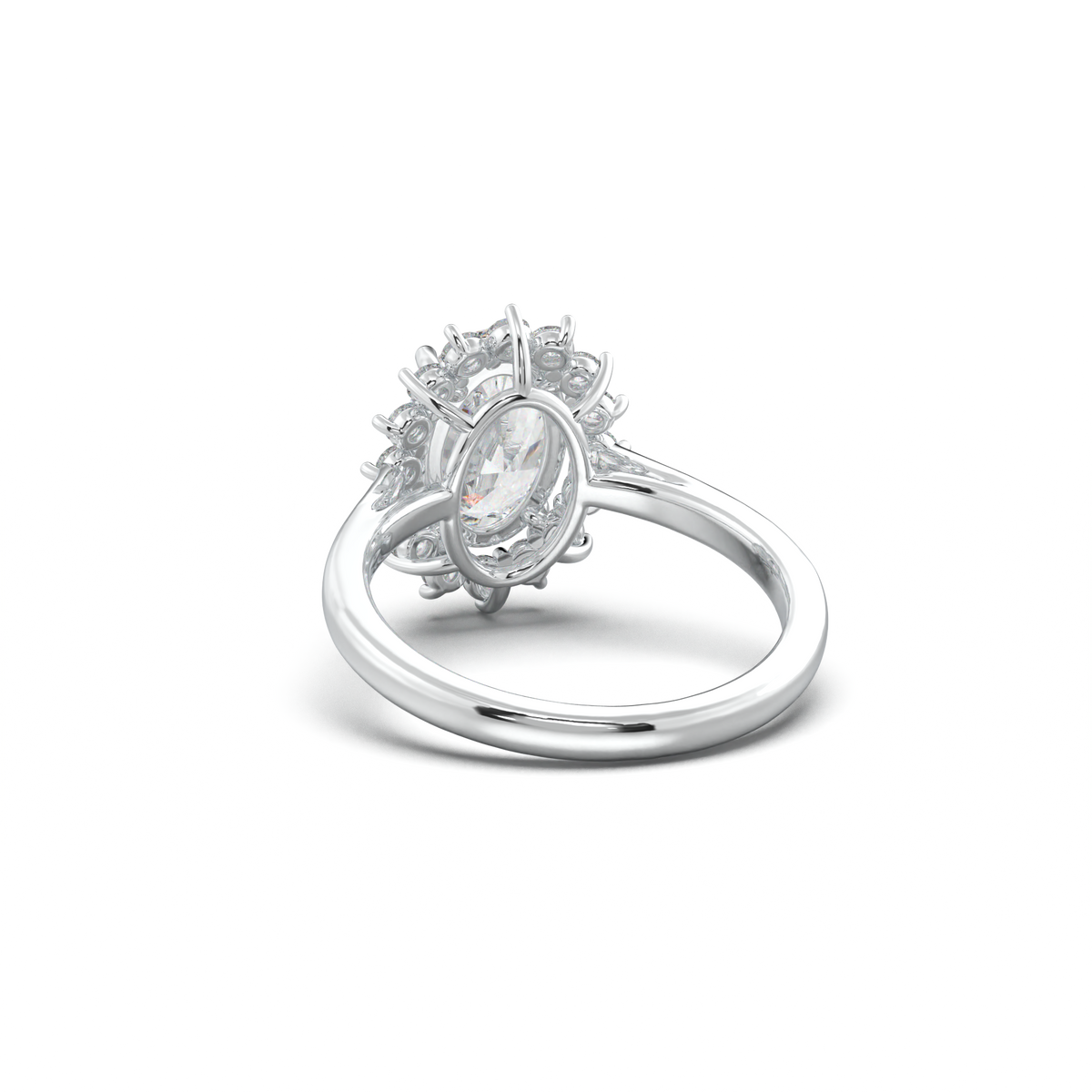 Oval Halo Engagement Ring