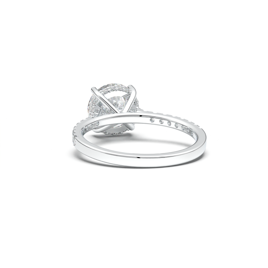 Round Pavé Engagement Ring