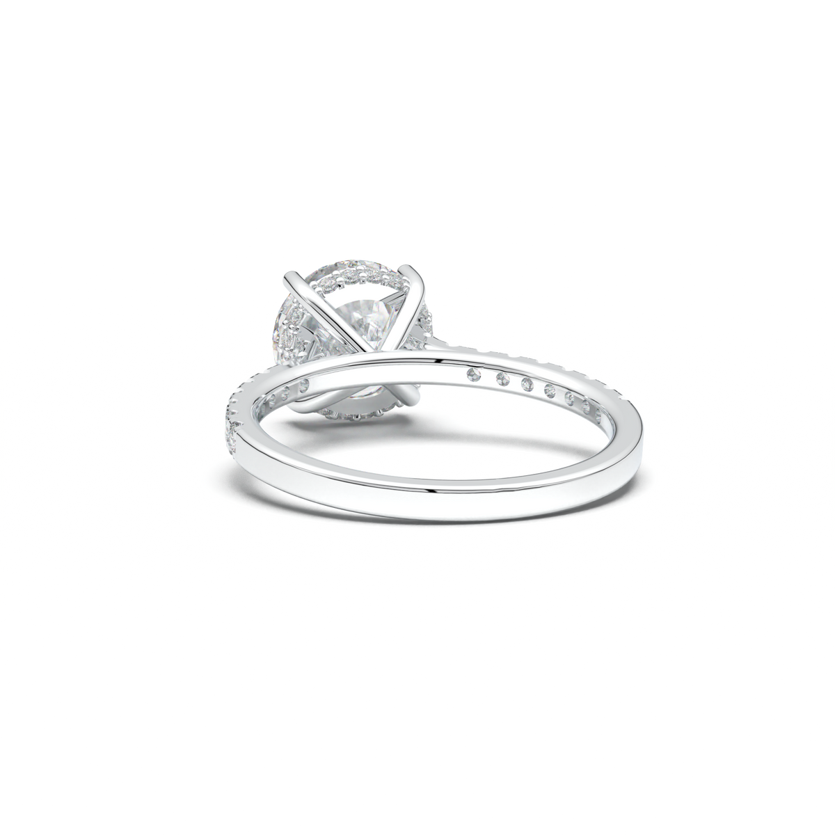 Round Pavé Engagement Ring