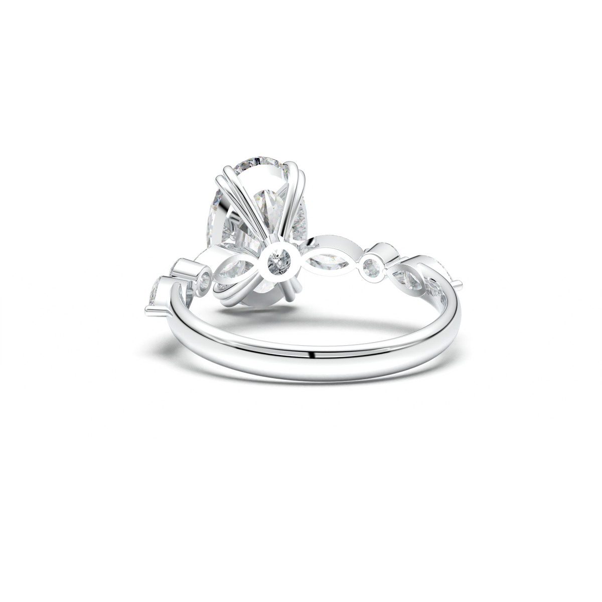 Oval Mixed-Shape Engagement Ring