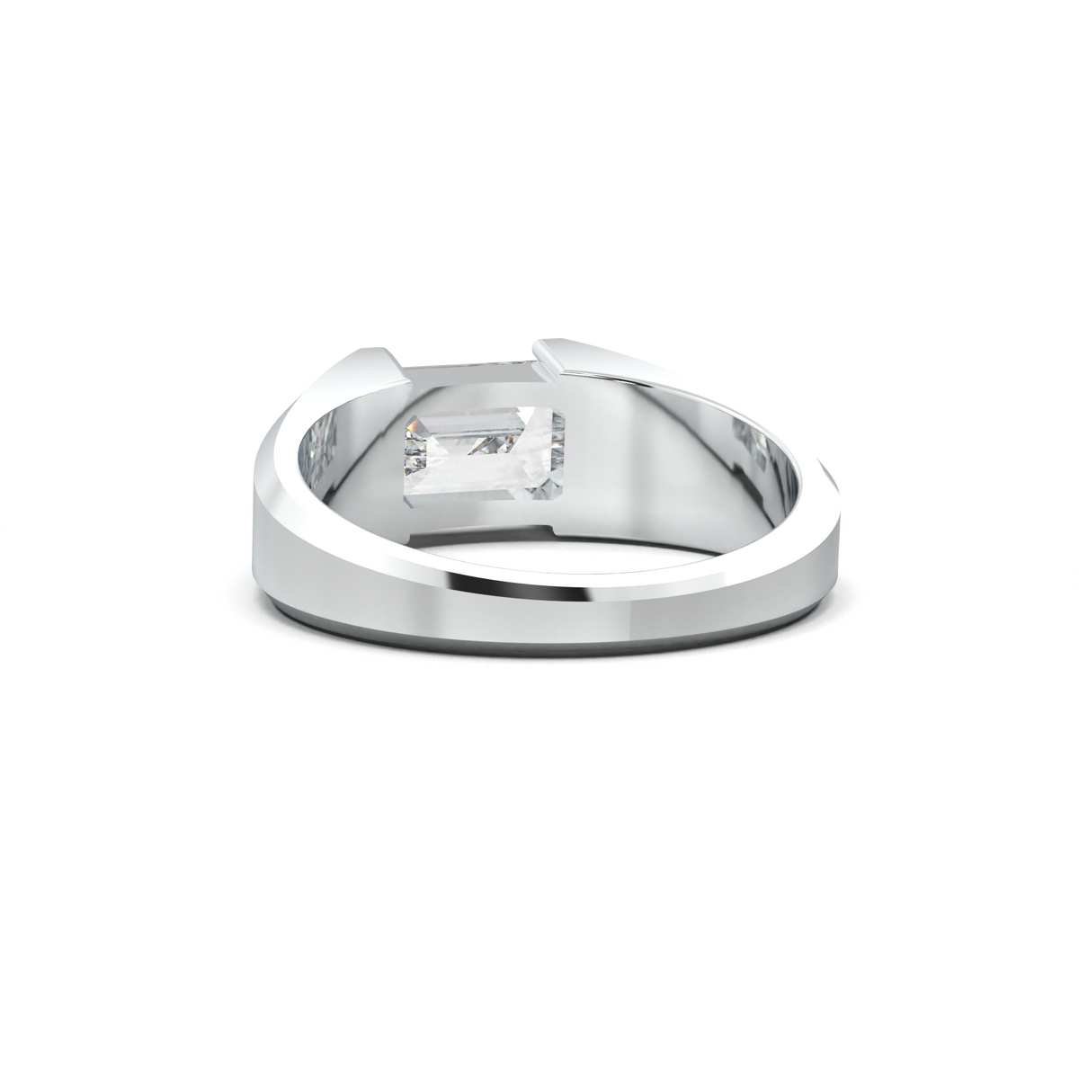 East-West Emerald Men's Ring