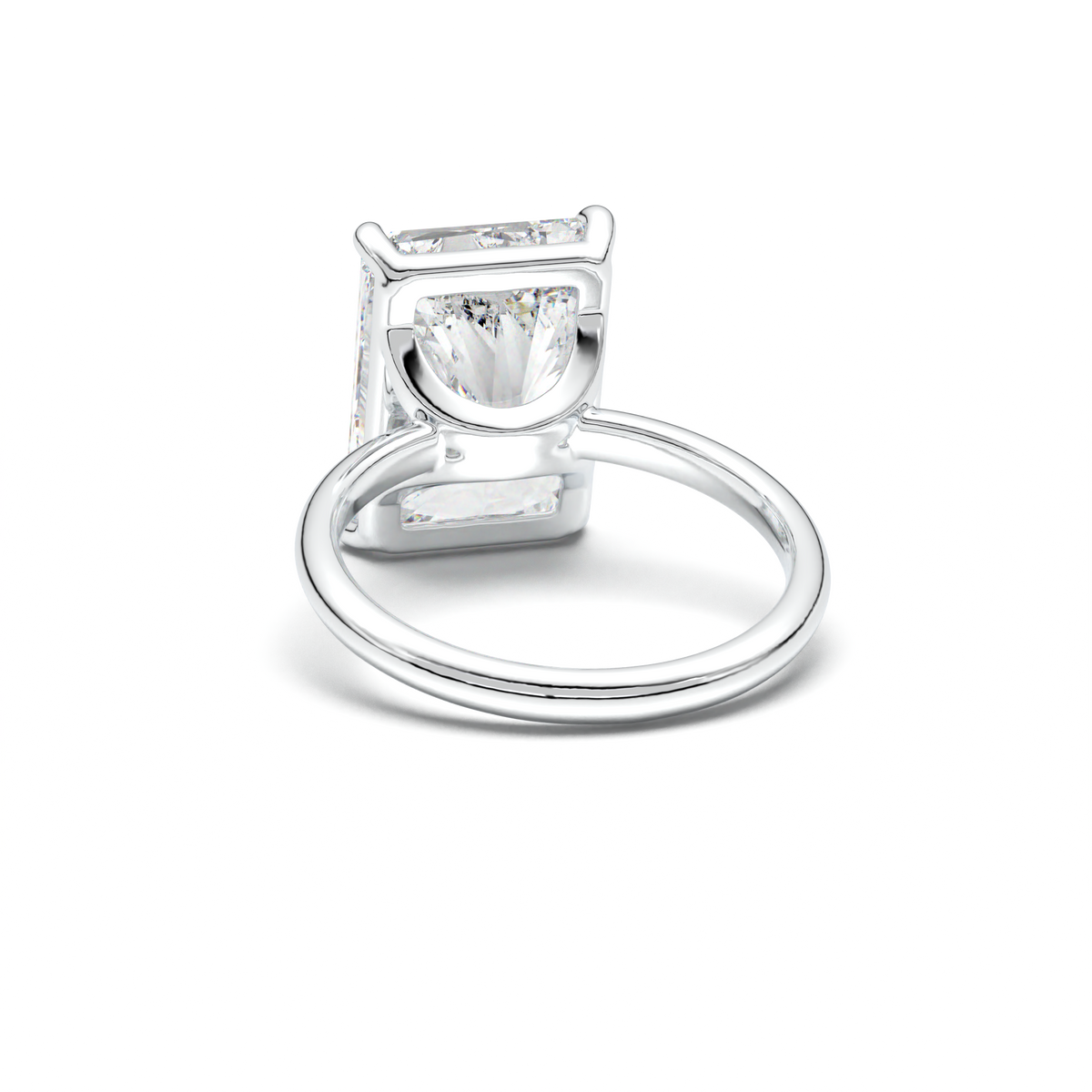 Radiant Solitaire Horseshoe Setting Engagement Ring