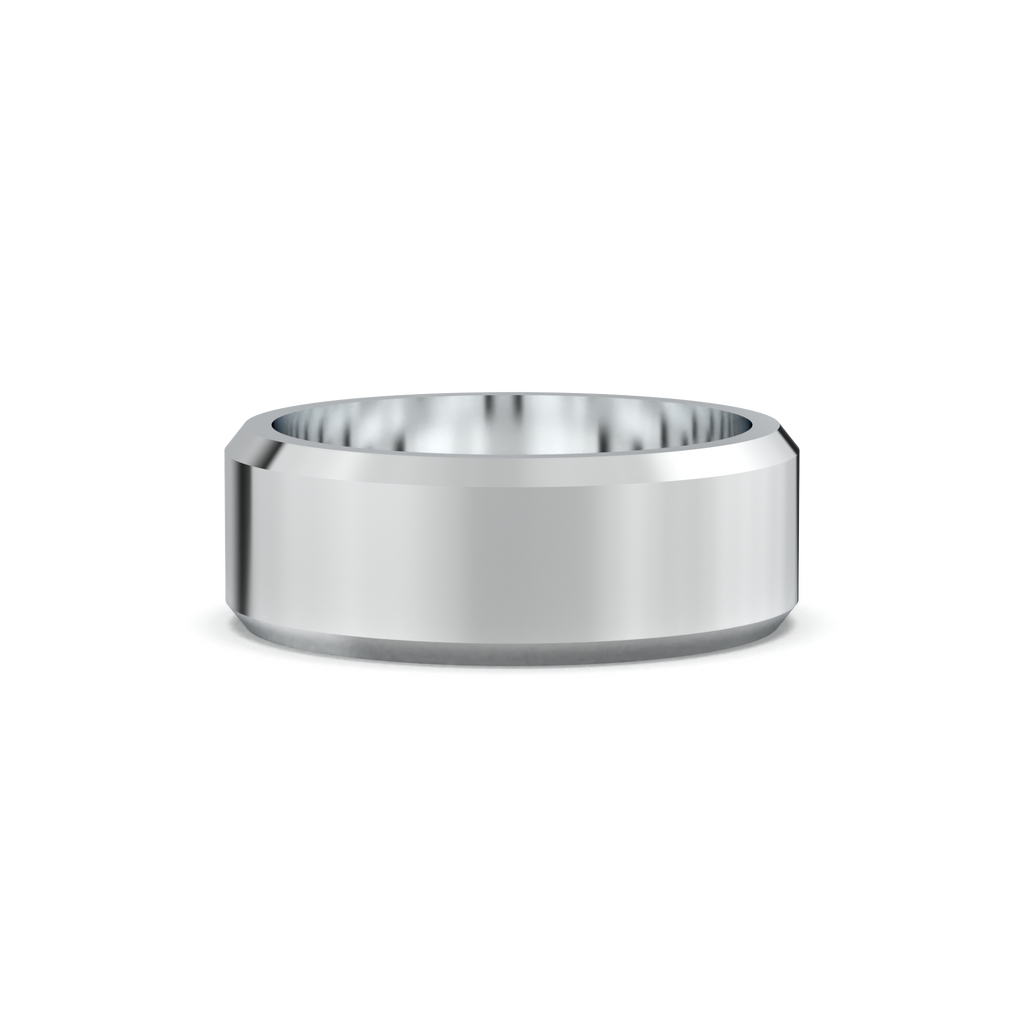 Wide Beveled Men's Band
