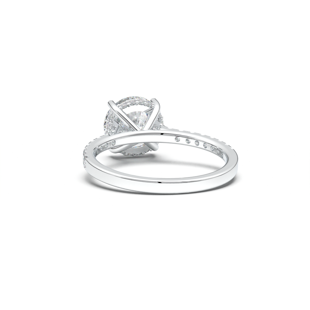 Round Pavé Engagement Ring