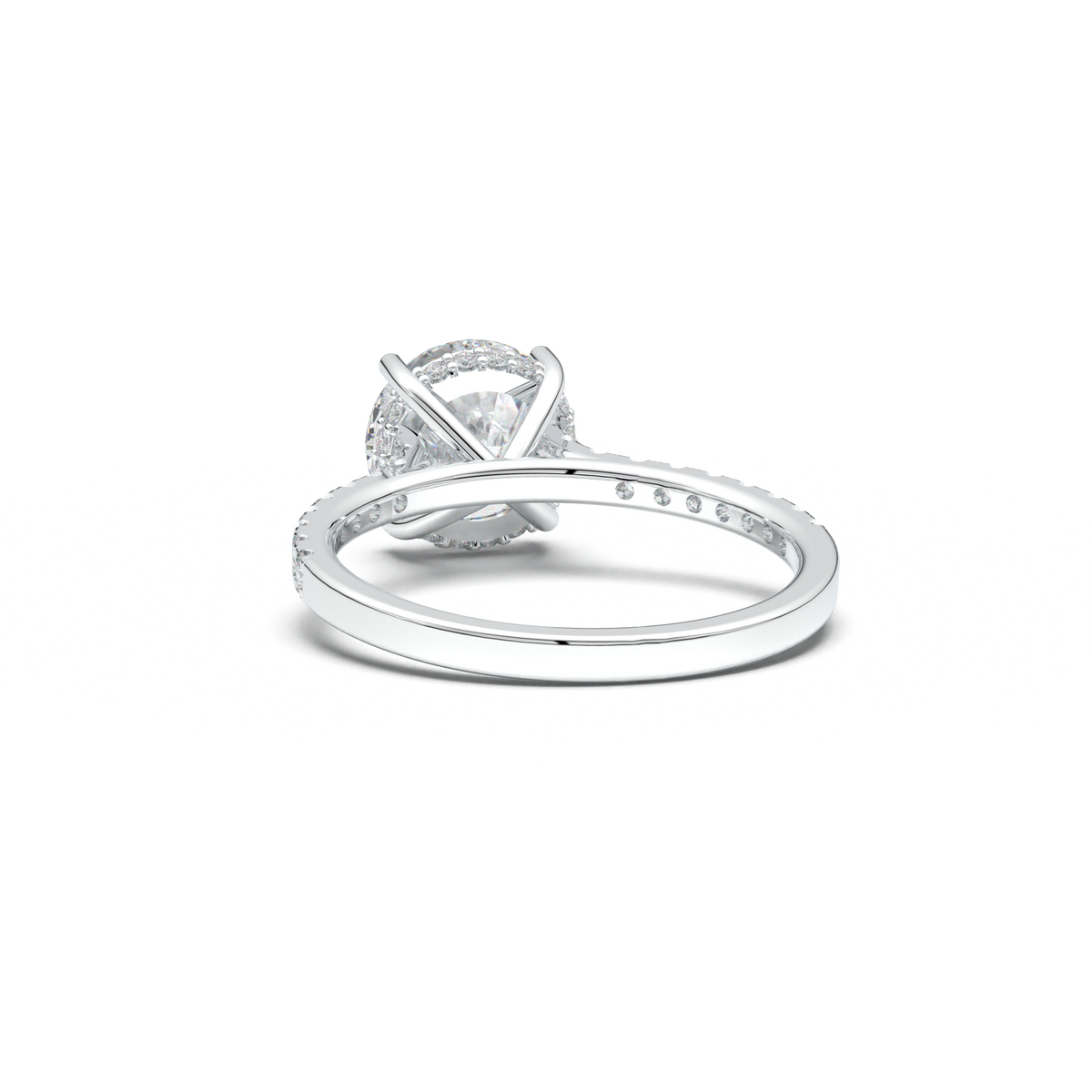 Round Pavé Engagement Ring