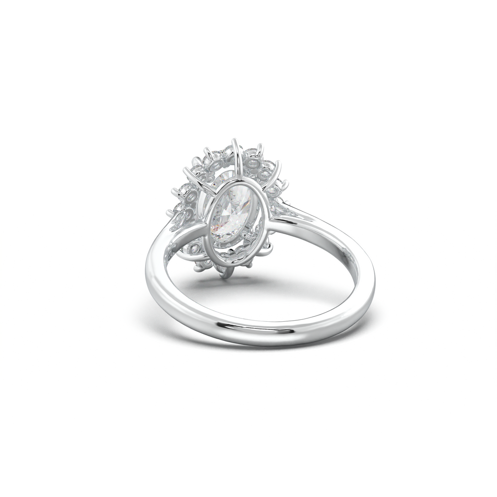 Oval Halo Engagement Ring