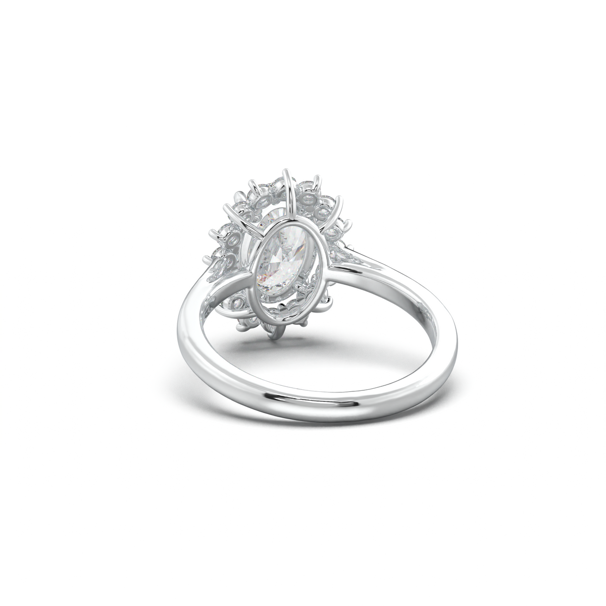 Oval Halo Engagement Ring