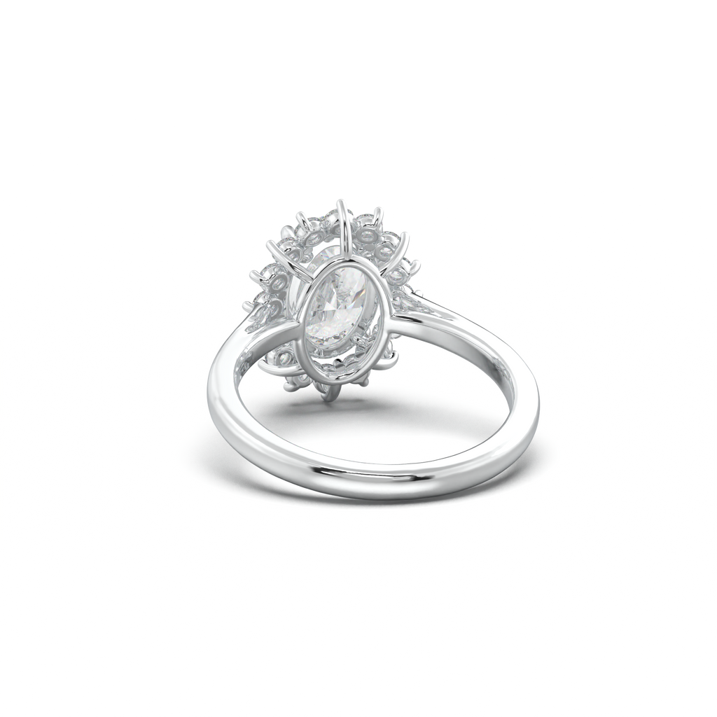 Oval Halo Engagement Ring