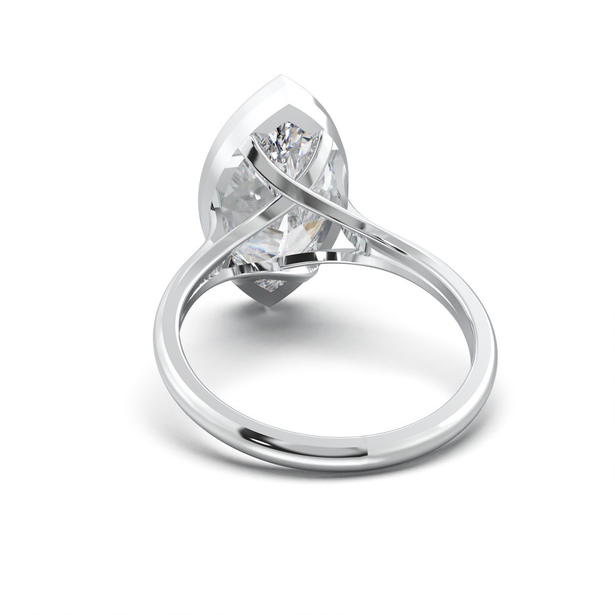 Marquise Bezel Solitaire Engagement Ring