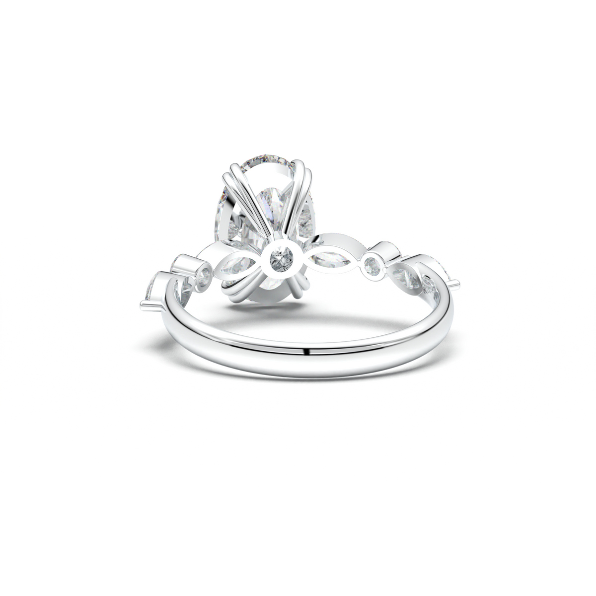 Oval Mixed-Shape Engagement Ring