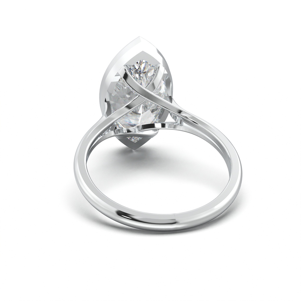 Marquise Bezel Solitaire Engagement Ring