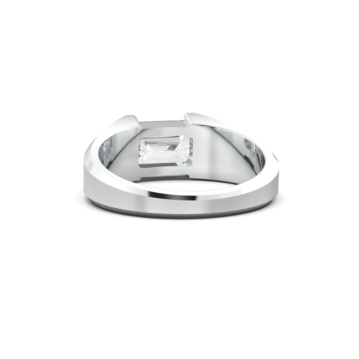 East-West Emerald Men's Ring