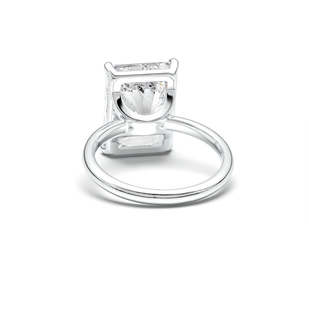 Radiant Solitaire Horseshoe Setting Engagement Ring