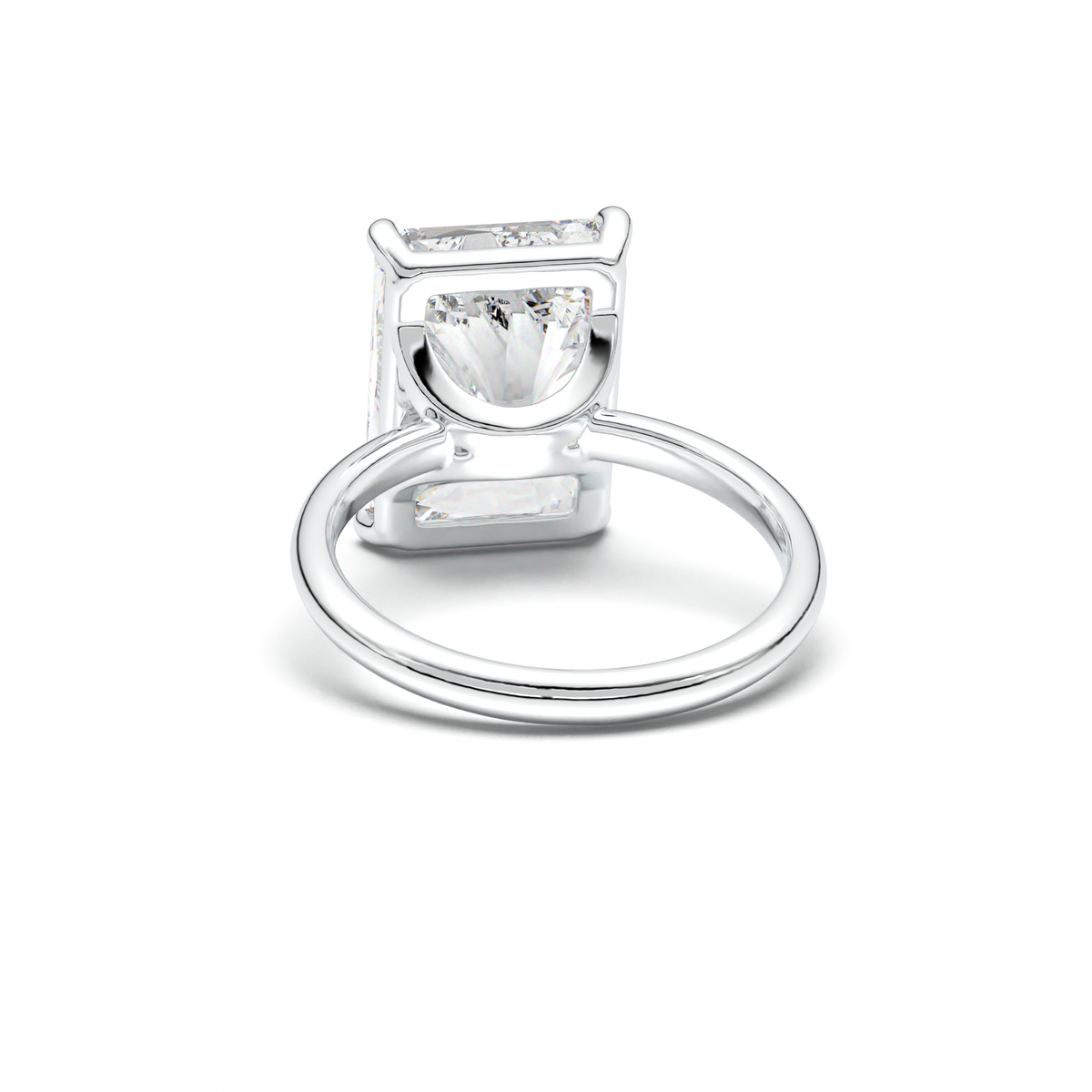 Radiant Solitaire Horseshoe Setting Engagement Ring