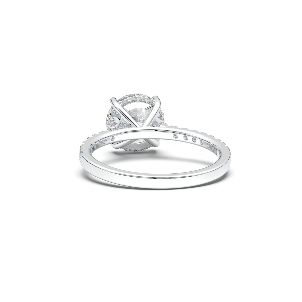 Round Pavé Engagement Ring
