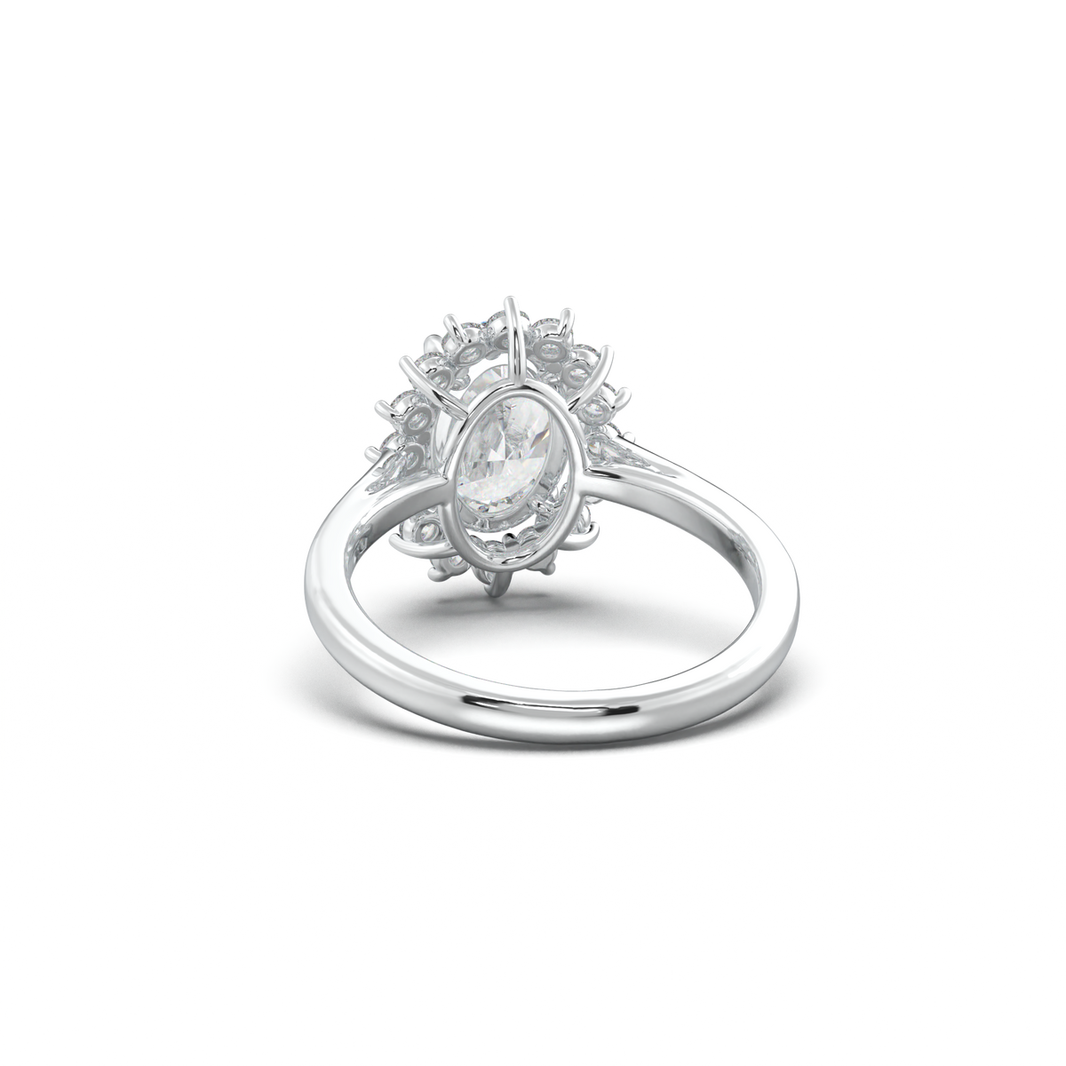 Oval Halo Engagement Ring