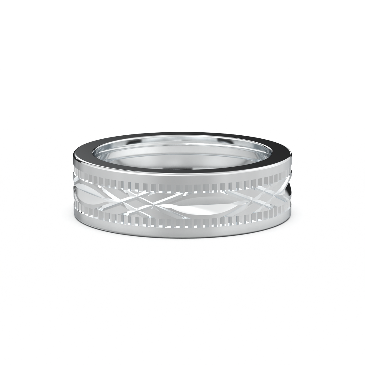 Engraved Geometric Men's Band