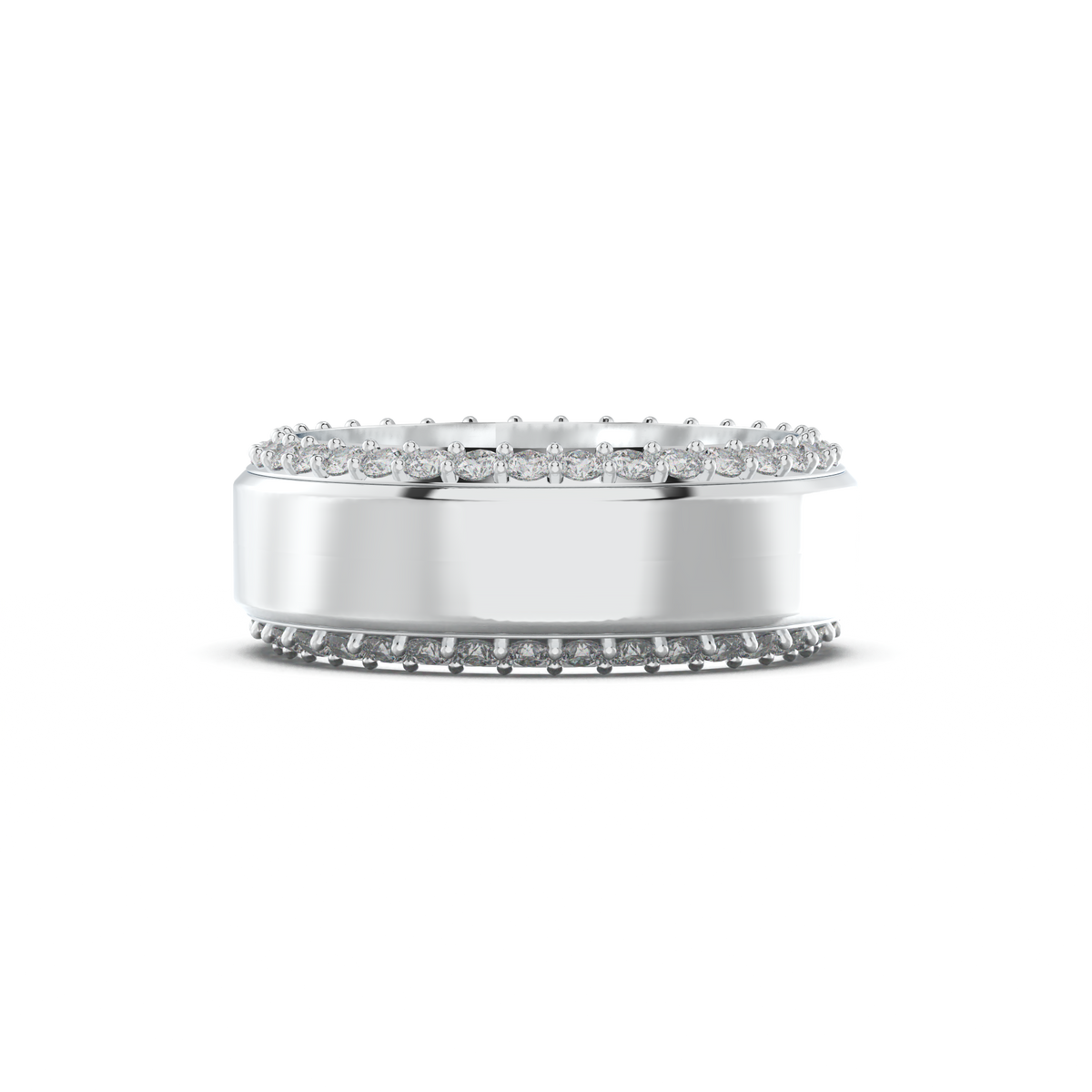 Double Pavé Edge Men's Band