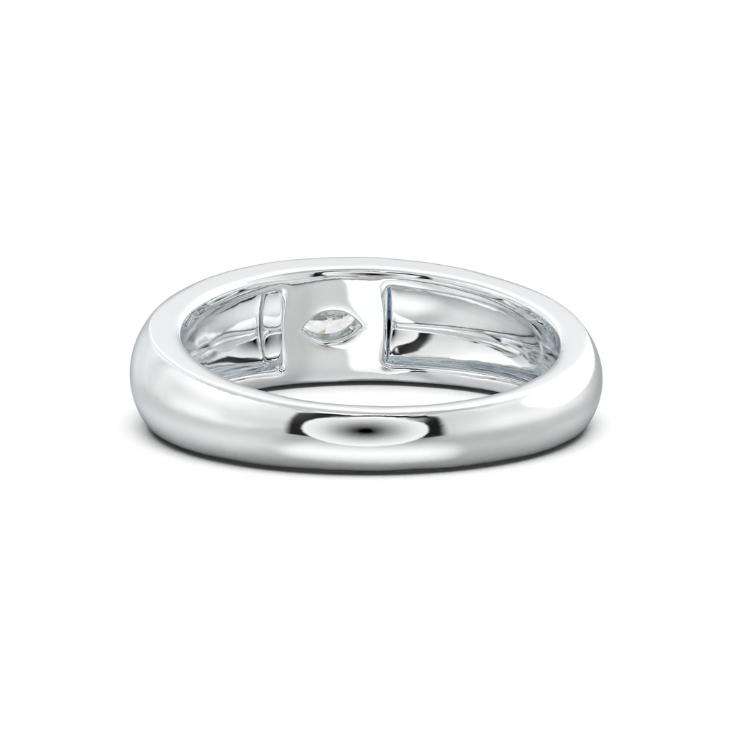 Flush-Set Marquise Men's Band