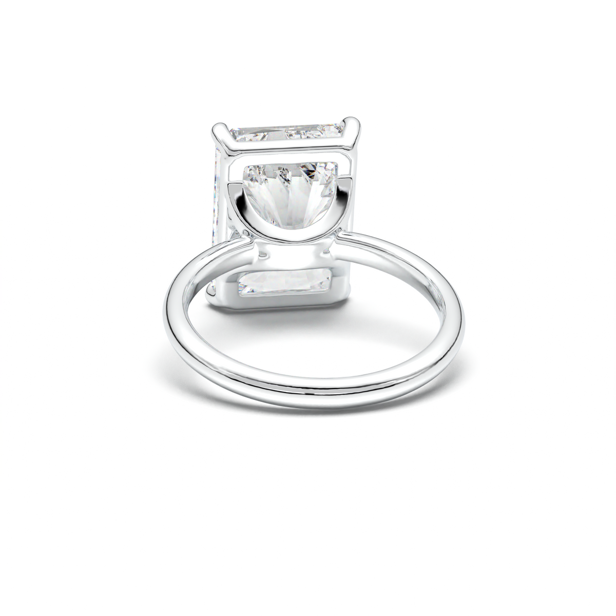 Radiant Solitaire Horseshoe Setting Engagement Ring
