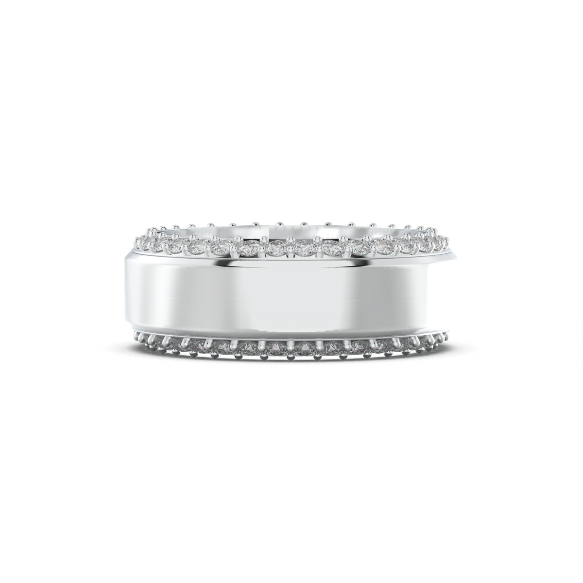 Double Pavé Edge Men's Band