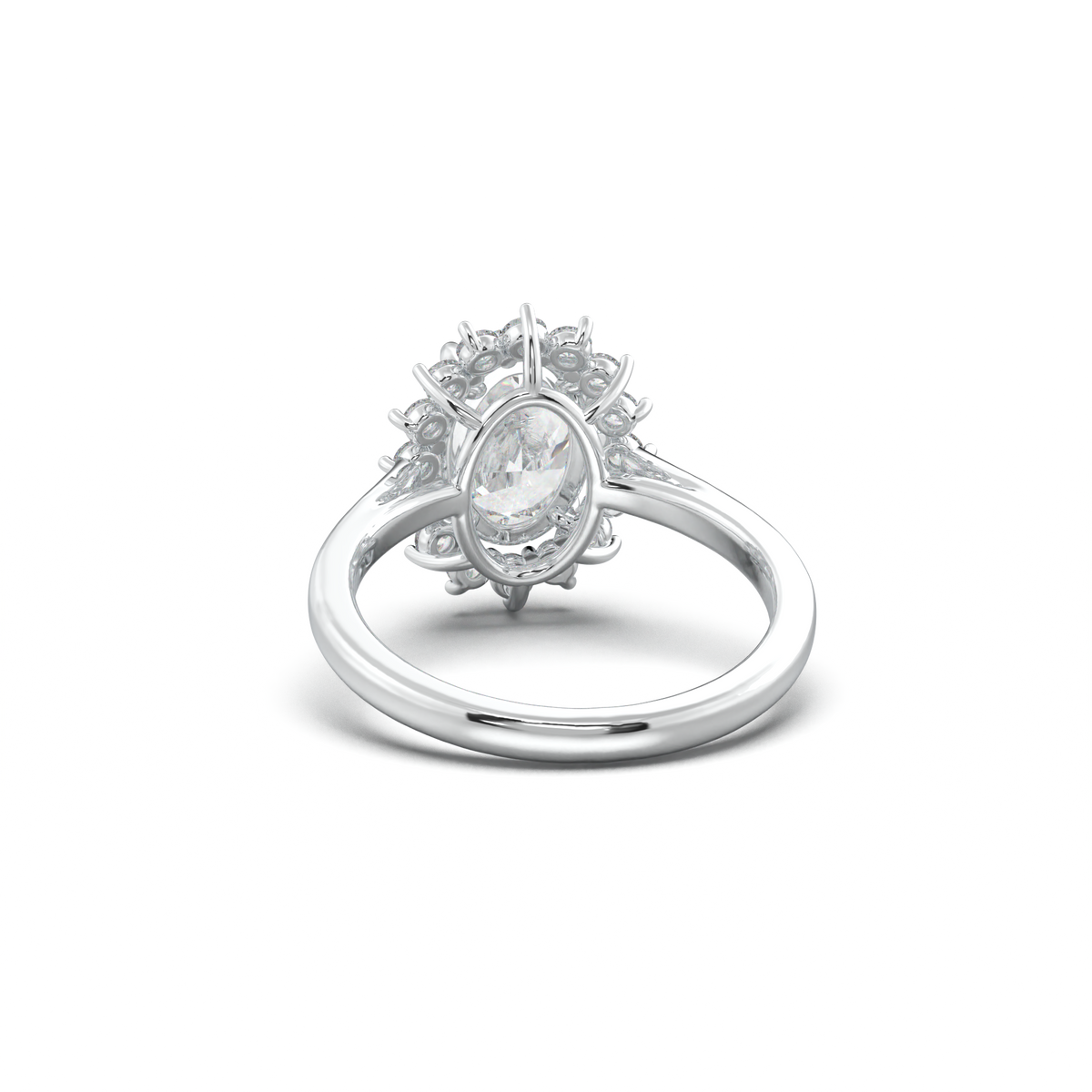Oval Halo Engagement Ring