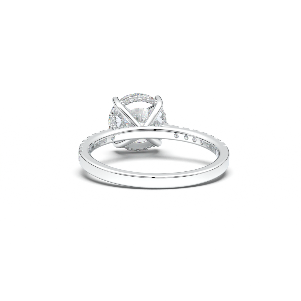 Round Pavé Engagement Ring