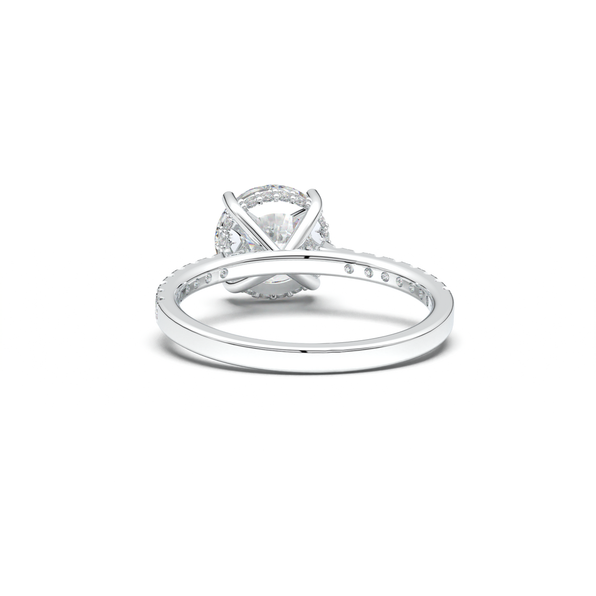 Round Pavé Engagement Ring