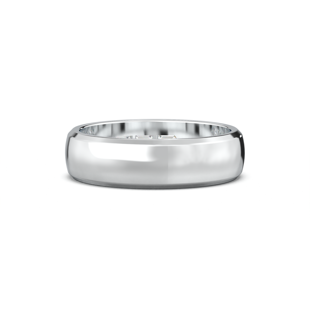 Three-Emerald Inlay Men's Band