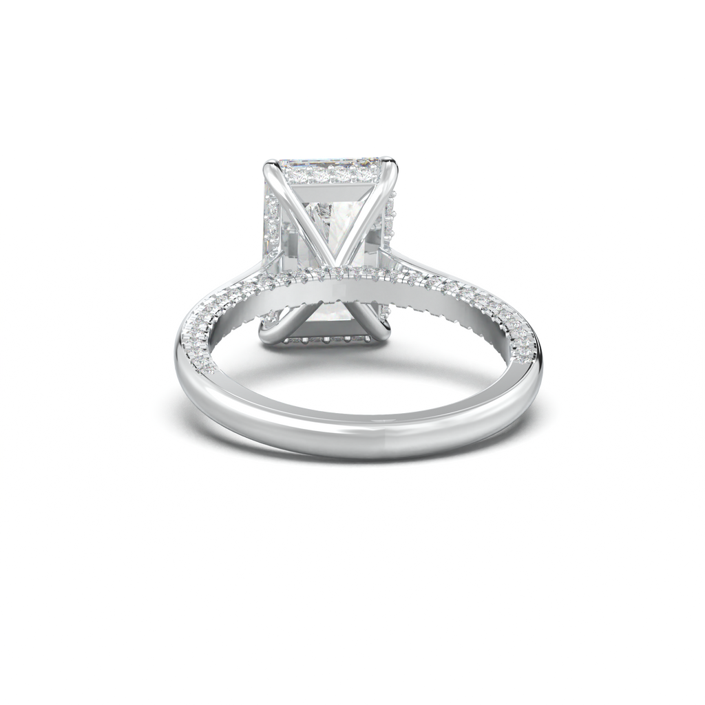 Radiant Pavé Hidden Halo Engagement Ring