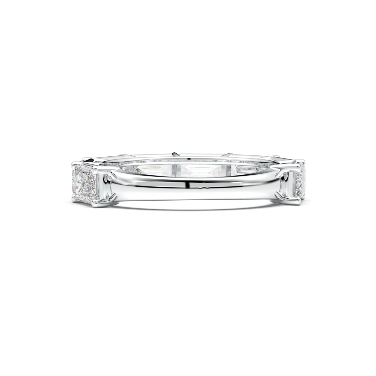 Emerald-Cut Six-Stone Wedding Band