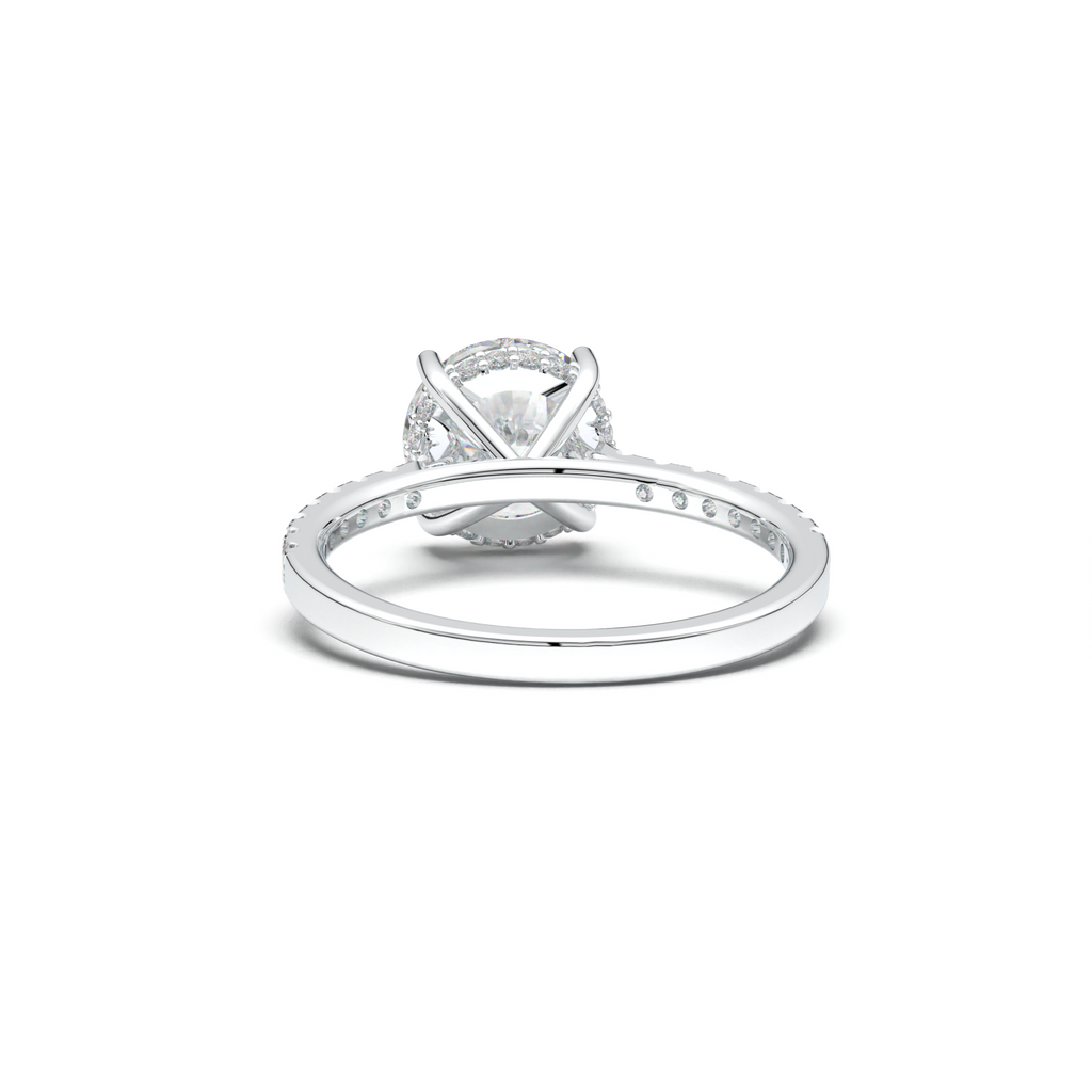 Round Pavé Engagement Ring