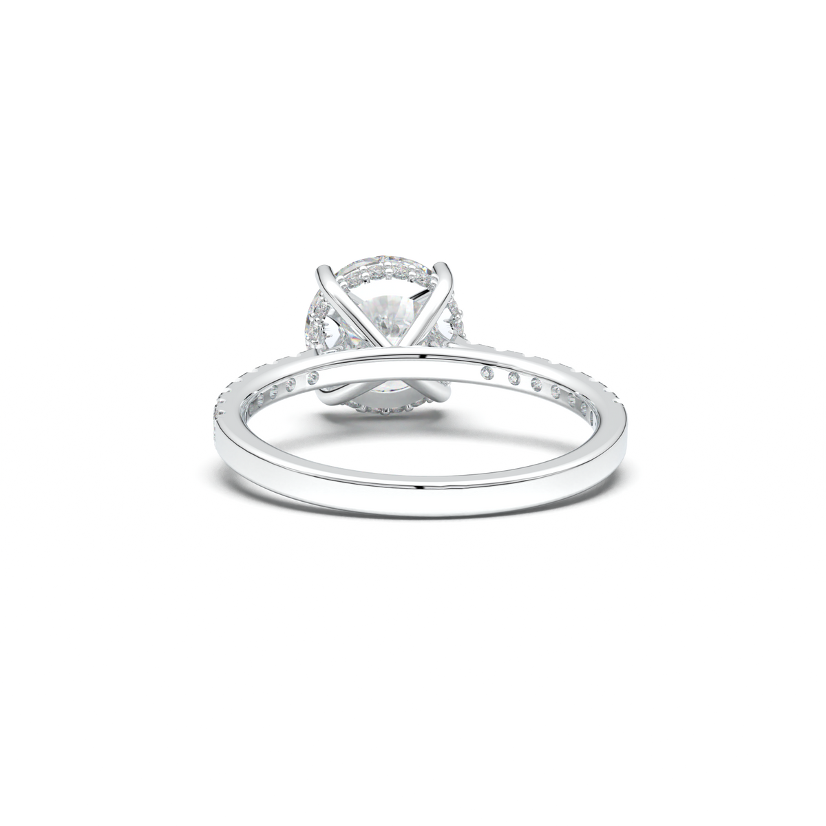 Round Pavé Engagement Ring