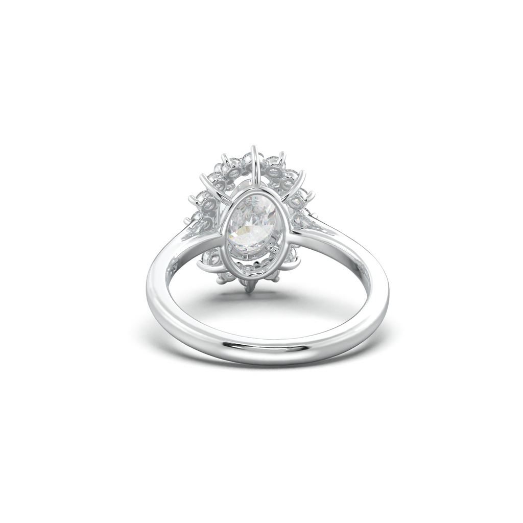 Oval Halo Engagement Ring