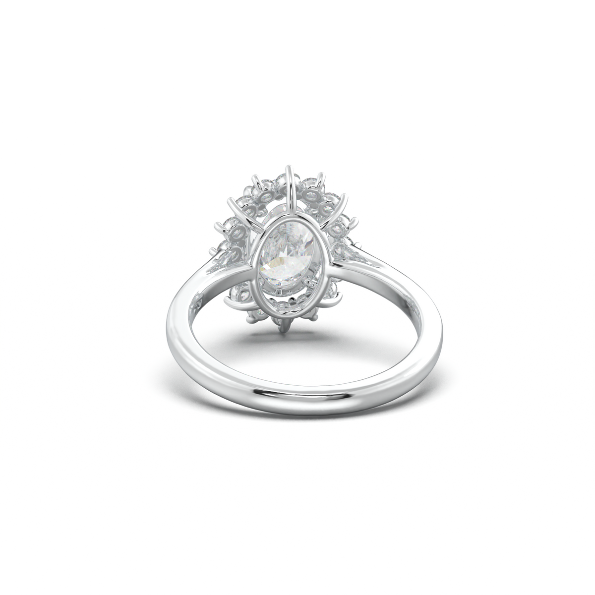 Oval Halo Engagement Ring