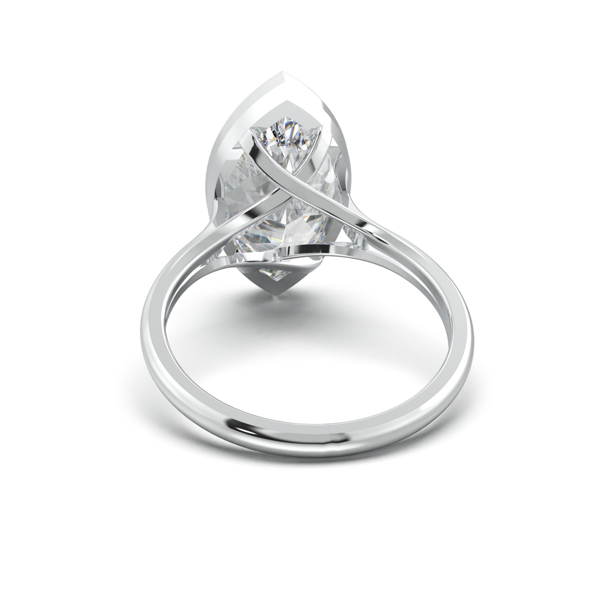 Marquise Bezel Solitaire Engagement Ring