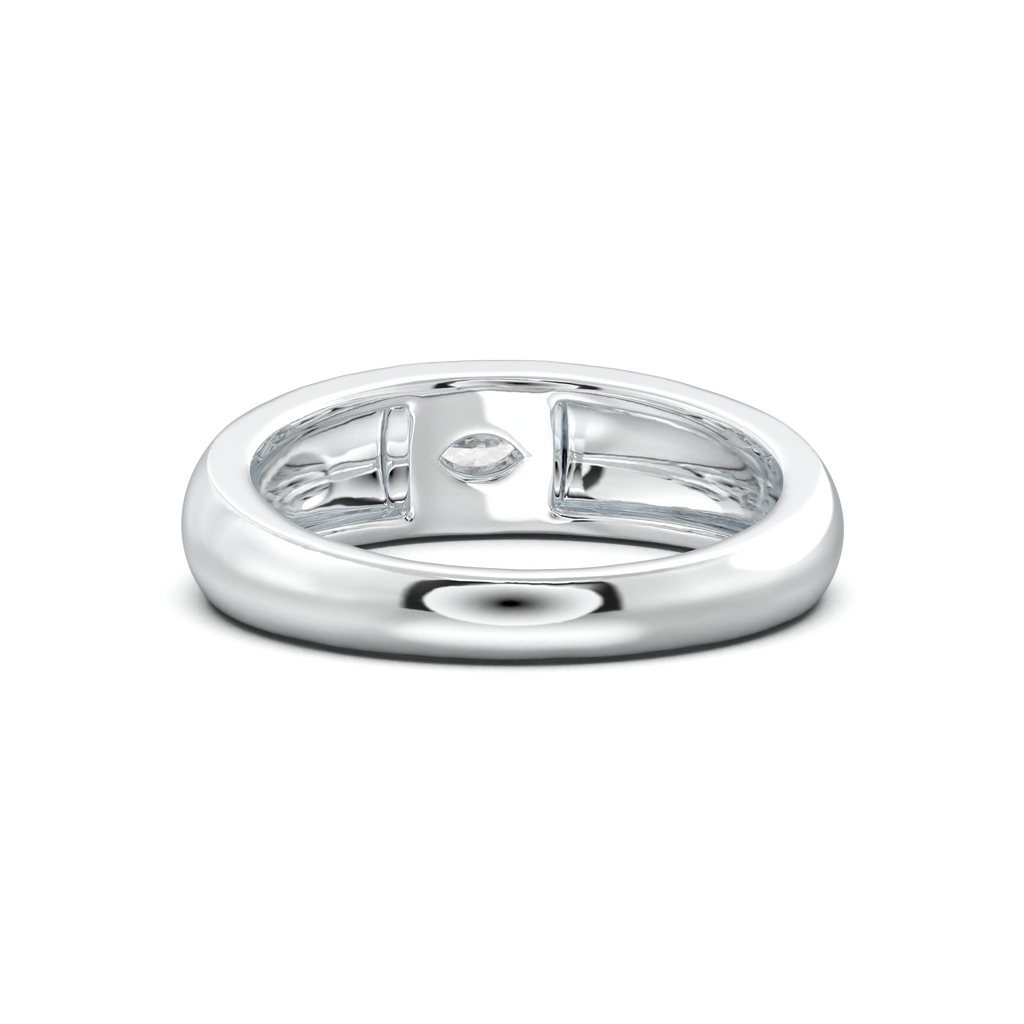 Flush-Set Marquise Men's Band