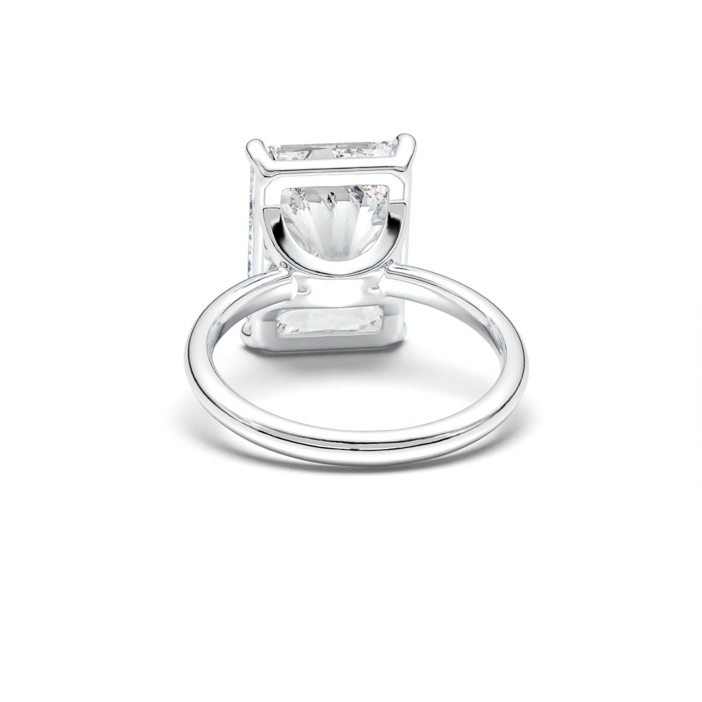 Radiant Solitaire Horseshoe Setting Engagement Ring