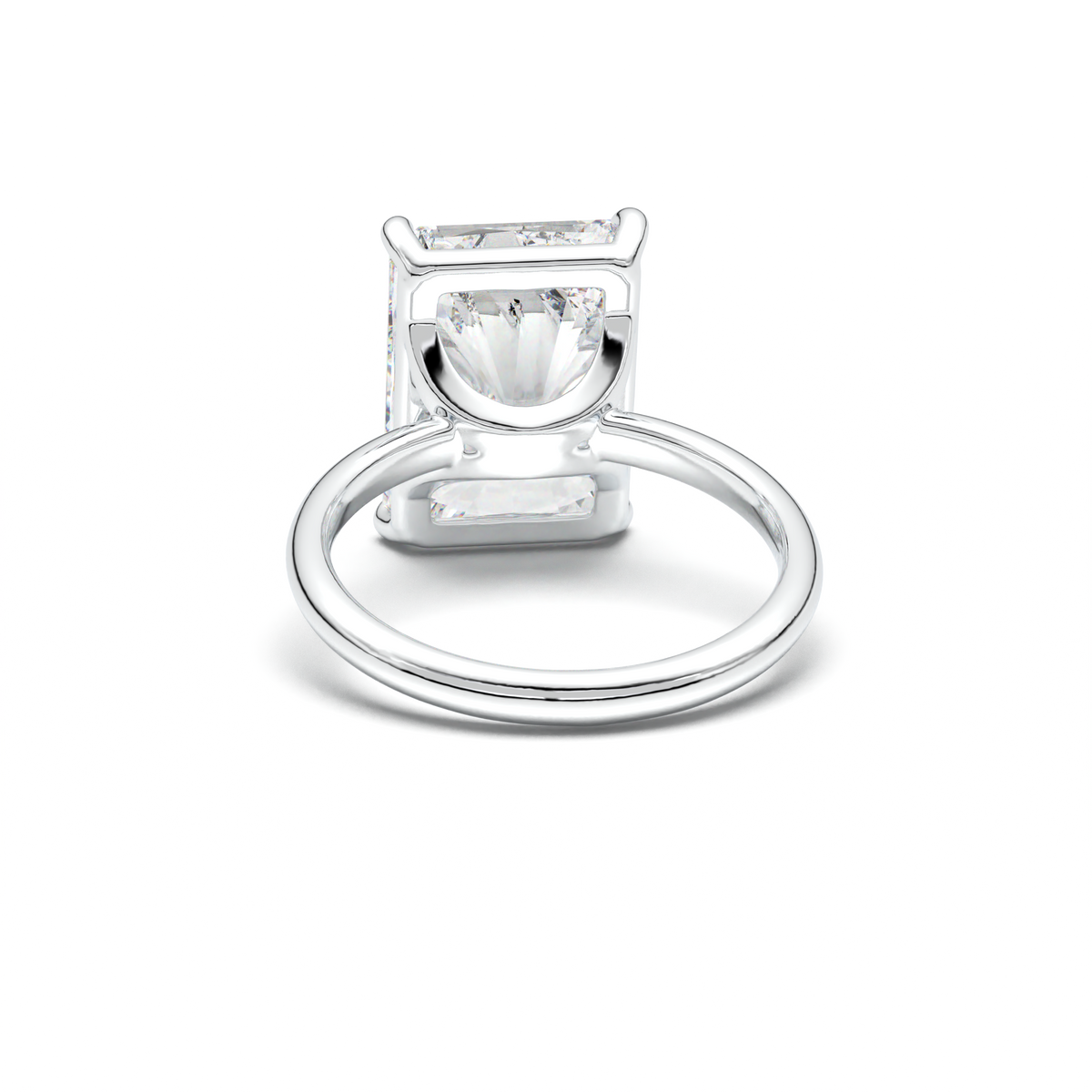 Radiant Solitaire Horseshoe Setting Engagement Ring