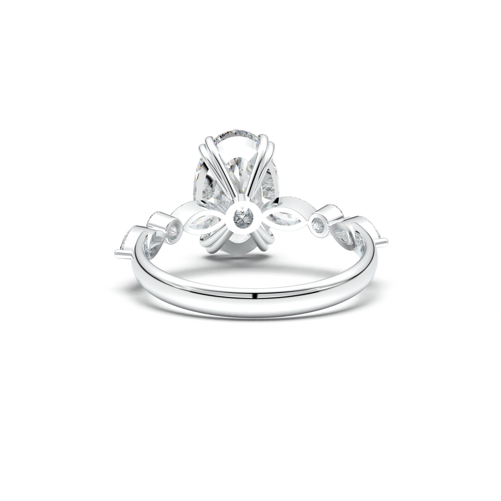 Oval Mixed-Shape Engagement Ring