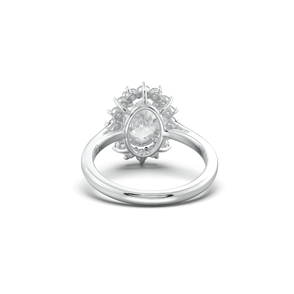 Oval Halo Engagement Ring