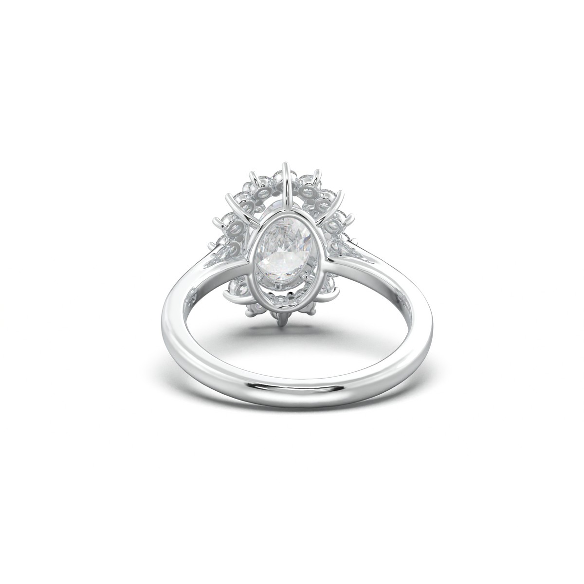 Oval Halo Engagement Ring