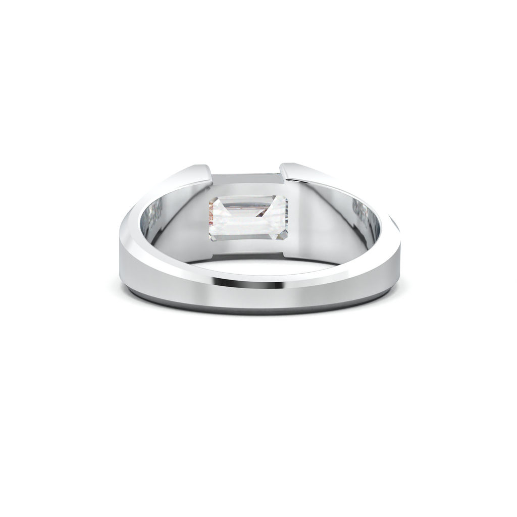 East-West Emerald Men's Ring