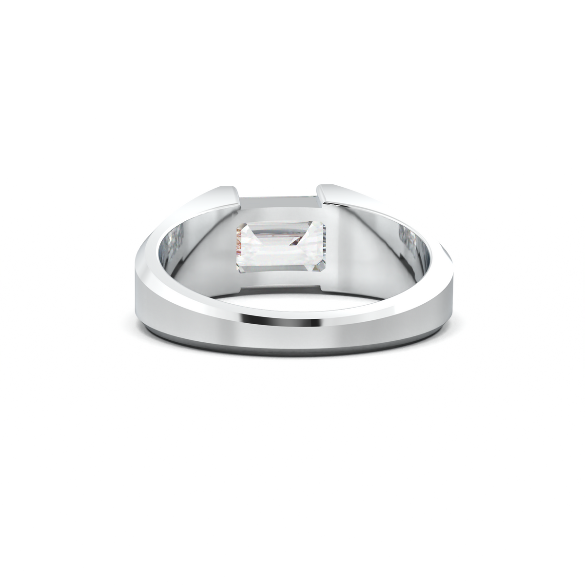 East-West Emerald Men's Ring