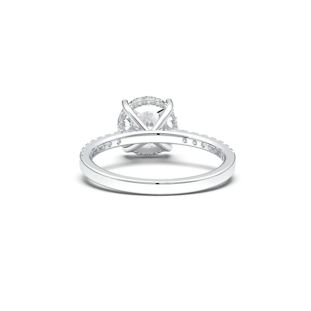 Round Pavé Engagement Ring