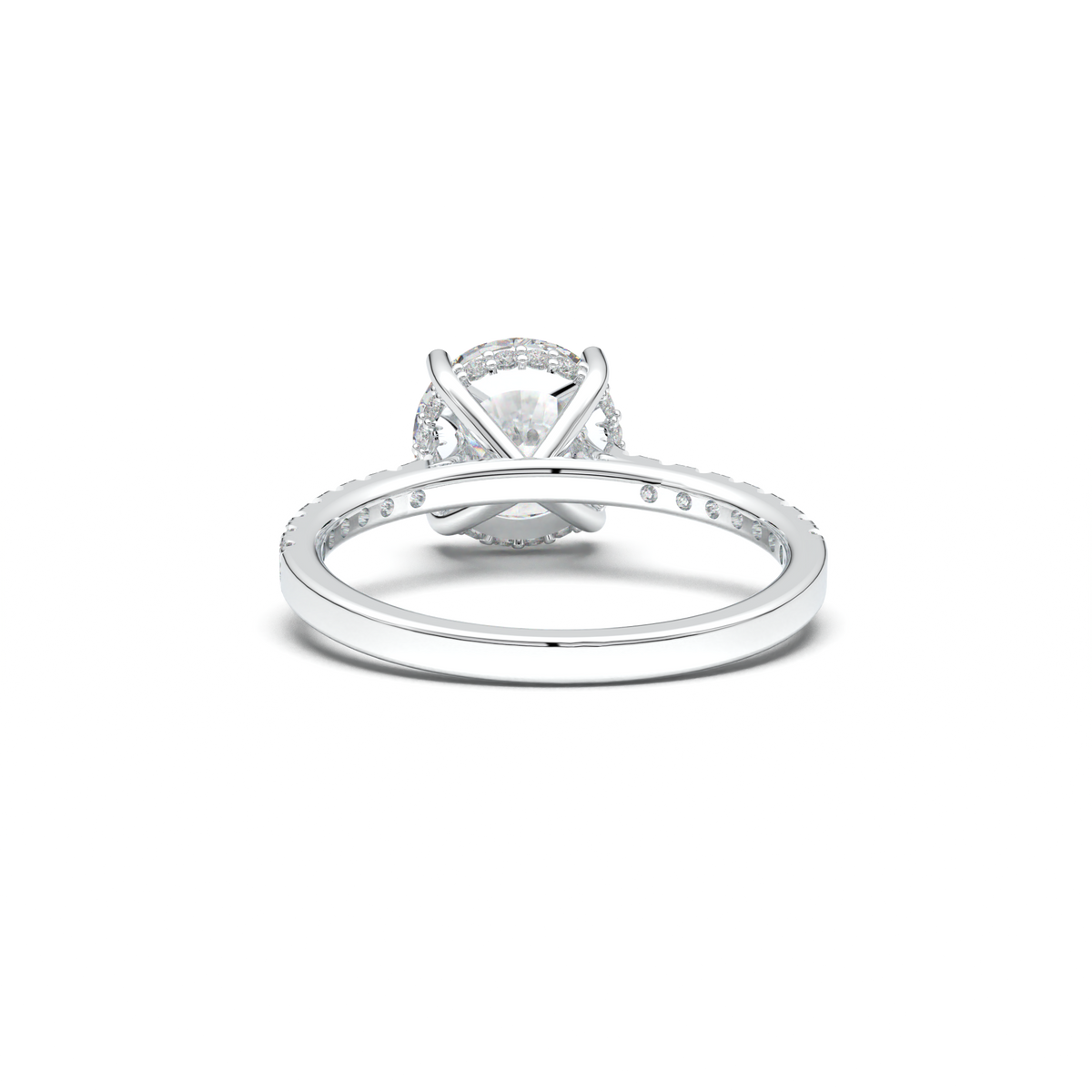 Round Pavé Engagement Ring