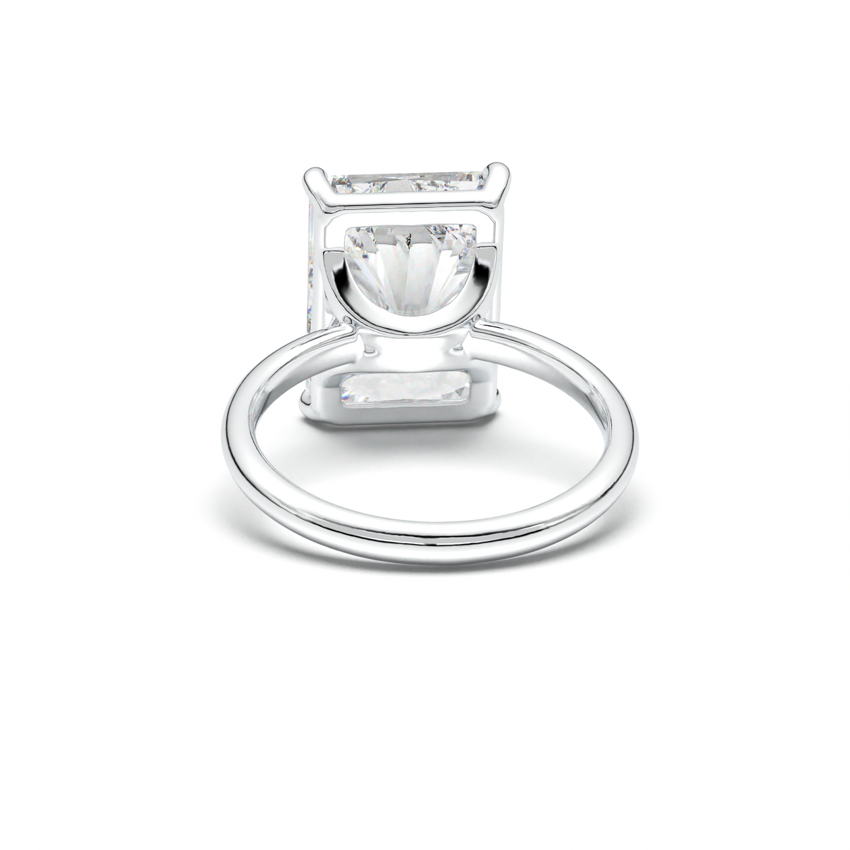 Radiant Solitaire Horseshoe Setting Engagement Ring