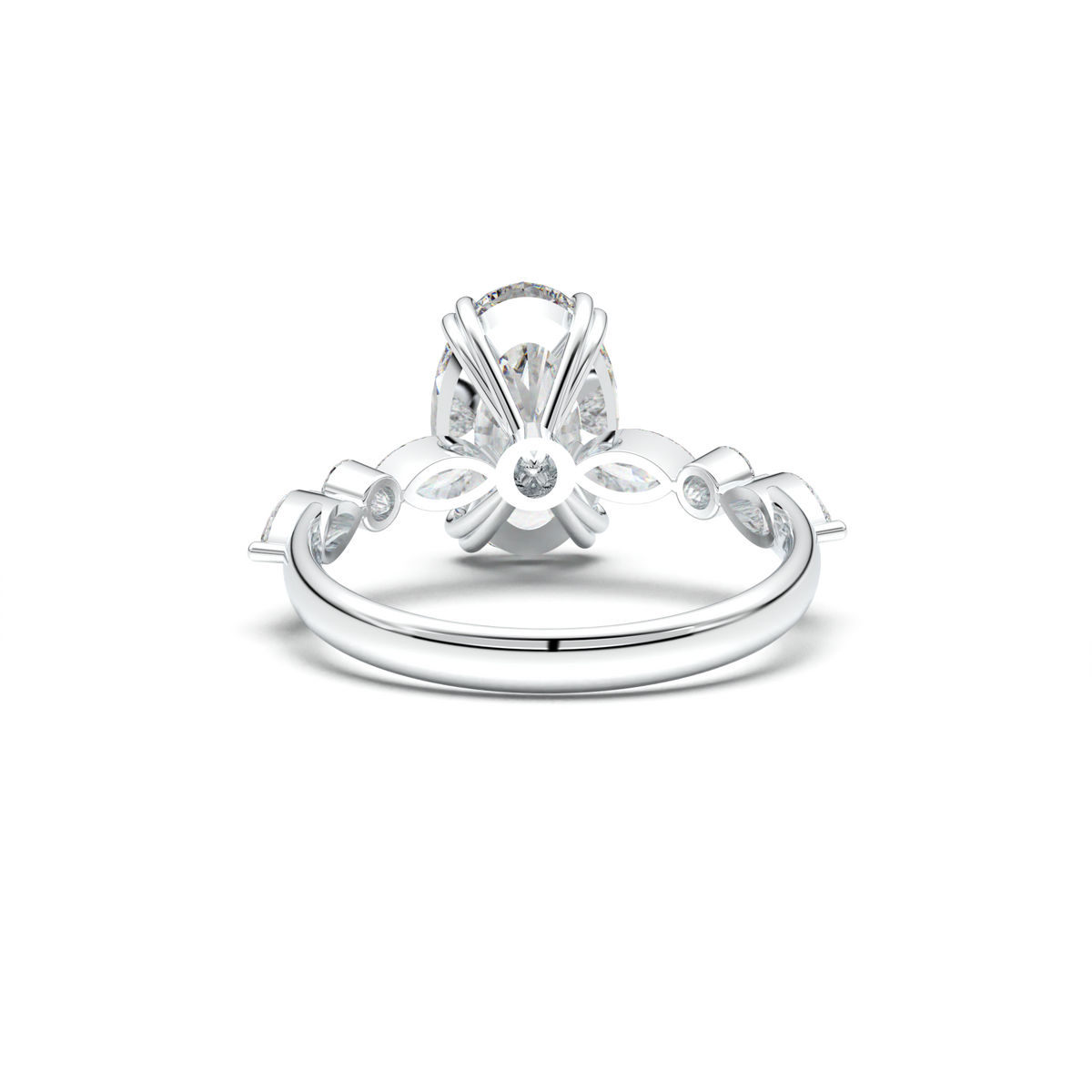 Oval Mixed-Shape Engagement Ring