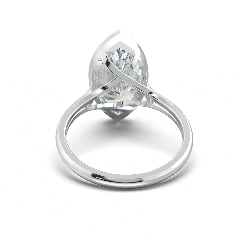 Marquise Bezel Solitaire Engagement Ring