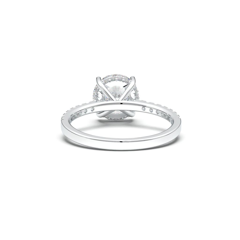 Round Pavé Engagement Ring